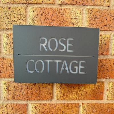 One Of A Kind Design Uk Personalised Led Illuminated House Sign With 85 Leds305X155 mm (GreyMsl-30X15) from B&Q