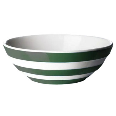 Breakfast Bowl: 1 X 17Cm Cereal Bowl Cornishware Adder GreenCeramic from B&Q