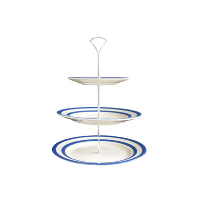 Tiered Cake Stand: Cornishware Blue 3 Tier from B&Q