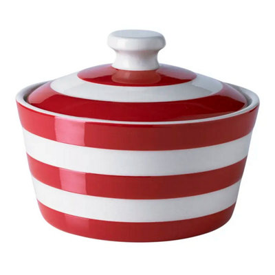Butter Dish: Cornishware Red Butter DishCeramic from B&Q