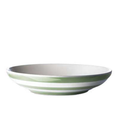 Pasta Bowl: 1 X 24Cm Pasta Bowl Cornishware Willow GreenCeramic from B&Q