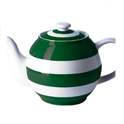 Tea Pot: 4 Cup Betty Teapot Cornishware Adder Green from B&Q