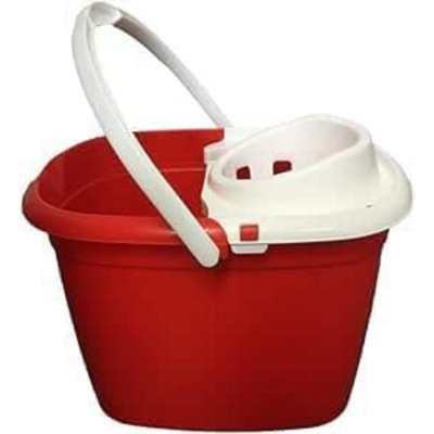 Superpetstoreuk247 12L Red Durable Mop Bucket With Removable Squeegee Sturdy Polypropylene With Anti Slip Handle And Pour Spout from B&Q