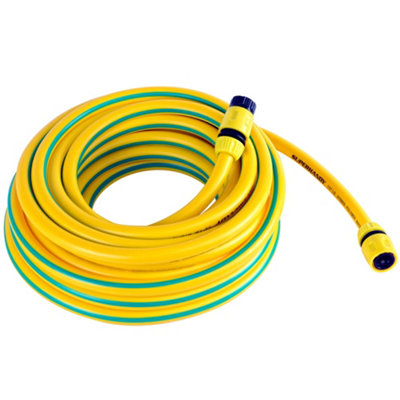 Superhandy Garden Water Hose 13mm X 15M Heavy Duty Flexible Hybrid Polymer With Plastic Connector from B&Q