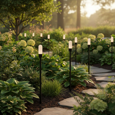 Ultra Beam Lighting Ultrabeam Black 1 Watt Garden Spike Light Fitting600mm TallIp65Mains Connection from B&Q