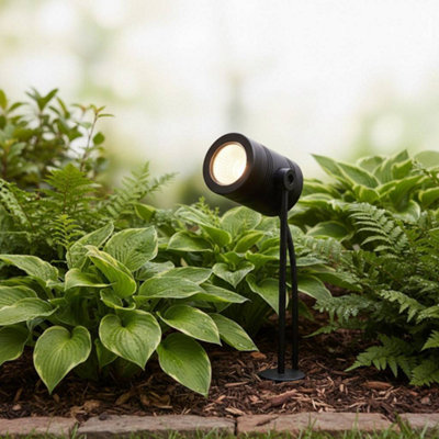 Ultra Beam Lighting Ultrabeam Black 6 Watt Garden Stake Light FittingIp67- Mains Connection Garden Spike Light from B&Q