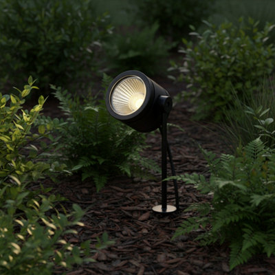 Ultra Beam Lighting Ultrabeam Black 9 Watt Garden Spike Light FittingIp67Mains Connection Outdoor Stake Light from B&Q