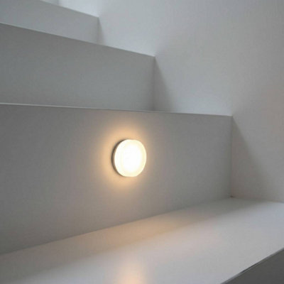 Ultra Beam Lighting Ultrabeam Round Acrylic Mini Recessed Indoor Wall LightStep And Stair Riser Light 1 Watt Led Sandblasted Finish from B&Q