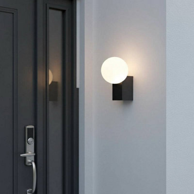 Ultra Beam Lighting Ultrabeam 6 Watt Globe Design Outdoor Wall LightBlack Finish500 Lumen117mm Diameter from B&Q