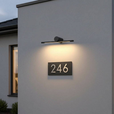 Ultra Beam Lighting 6 Watt Black Outdoor Led Sign Wall Light from B&Q
