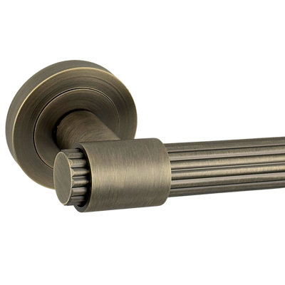 AXS Hardware Axs Nevada Door Handles On RoseAntique Brass from B&Q