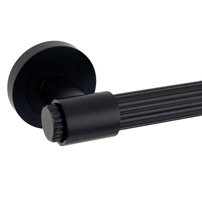 AXS Hardware Axs Nevada Door Handles On RoseBlack from B&Q