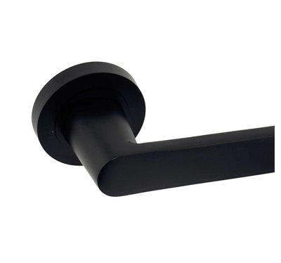 AXS Hardware Axs Harlem Door Handles On RosePairBlack from B&Q