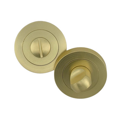 AXS Hardware Axs Bathroom Turn & ReleaseSatin Brass from B&Q