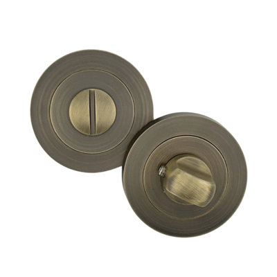 AXS Hardware Axs Bathroom Turn & ReleaseAntique Brass from B&Q
