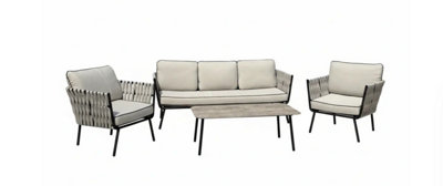  - Garden Aluminium & Rope Lounge Set