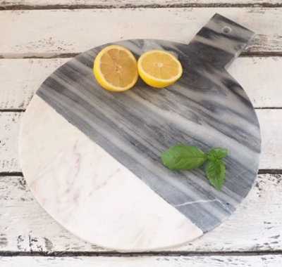 Marble And Slate Chopping Board Round from B&Q