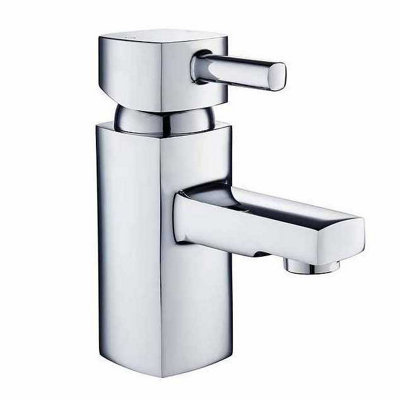 UK BRASSWARE Ukb LintonBasin Tap Mixer SquareChrome from B&Q