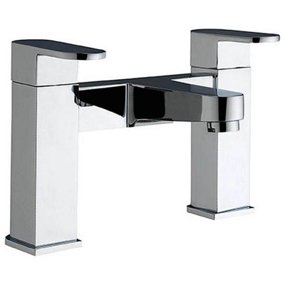 UK BRASSWARE Ukb StamfordBath Filler TapSquareChrome from B&Q
