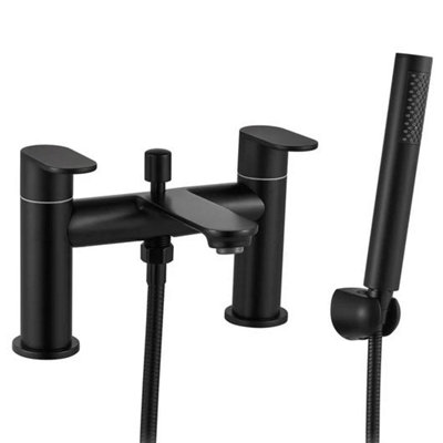 UK BRASSWARE Ukb RipleyBath And Shower Filler Tap RoundBlack from B&Q
