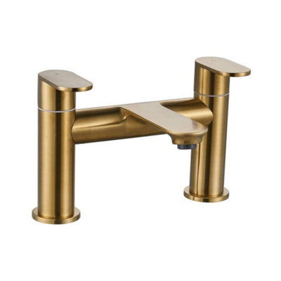 UK BRASSWARE Ukb RipleyBath Filler TapRoundGold from B&Q
