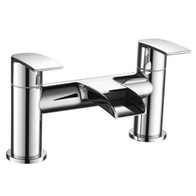 UK BRASSWARE Ukb LeyburnWaterfall Bath Filler Tap Round from B&Q