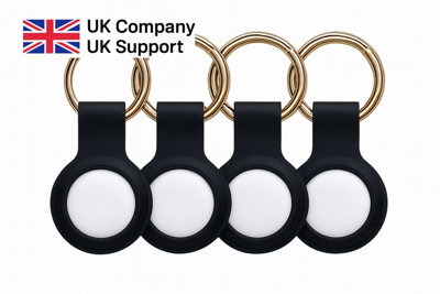 B&Q 4 Pack Oscanna Smart Tag  With Silicone Keyring Compatible With Apple Findmy  Like Airtag