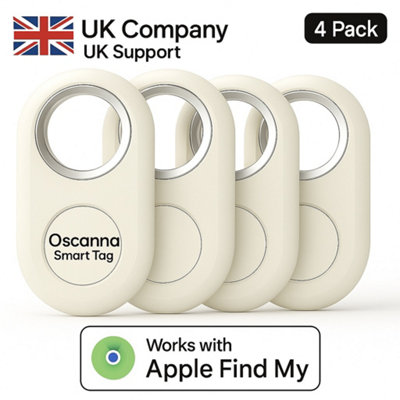 4Pack Oscanna Mfi Certified Tracker Tags Metal Case Compatible With Apple Findmy Like Airtag from B&Q
