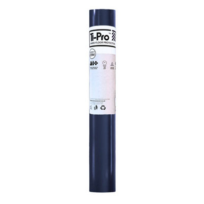 Ti-Pro Blue Hard Floor Protector Film Roll 600mm X 25MSelf-Adhesive Waterproof Protective Film For WoodTileLaminate1 Pack from B&Q