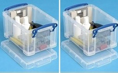 Really Useful Box Company Really Useful Plastic Storage Box 1.6 Litre Clear Pack Of 2 from B&Q