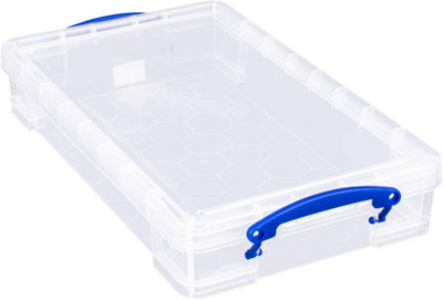 Really Useful Box Company Really Useful Plastic Storage Box 6 Litre Clear from B&Q