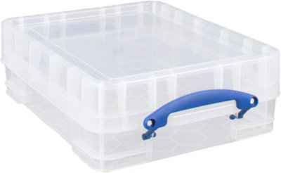 Really Useful Box Company Really Useful Plastic Storage Box 11 Litre Clear Xl Lid Pack Of 3 from B&Q
