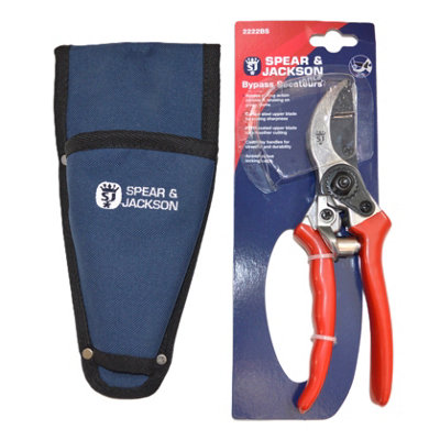 Spear and Jackson Spear & Jackson Bypass Garden Secateurs (2222Bs) With Blue Holster from B&Q