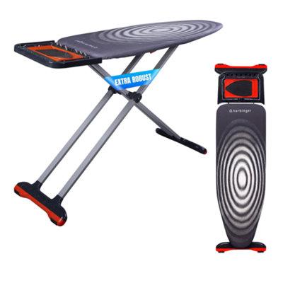 Theownas Xl Ironing Board (127 X 46Cm) Extra Wide Surface With Steam Generator Holder. Height AdjustableFoldableCotton Cover. from B&Q