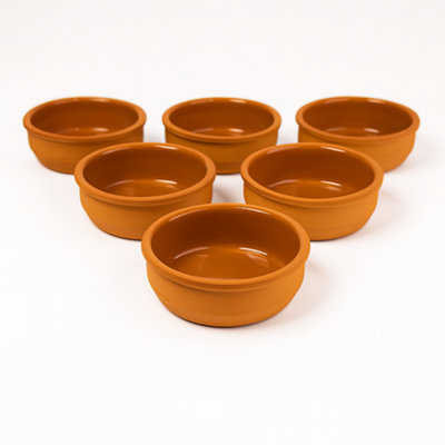 Theownas Terracotta Tapas Dishes (Set Of 612Cm200Ml) Ovenproof Clay Ramekins For Cooking Baking And Serving. from B&Q