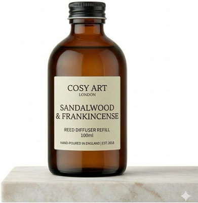 Cosy Art London Sandalwood & Frankincense Reed Diffuser Refill 100Ml