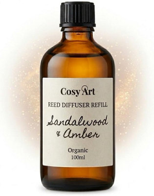 Cosy Art London Sandalwood & Amber Reed Diffuser Refill 100Ml