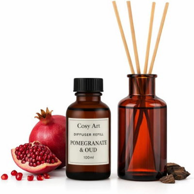 Cosy Art London Pomegranate & Oud Diffuser Re. Reed Diffuser Refill