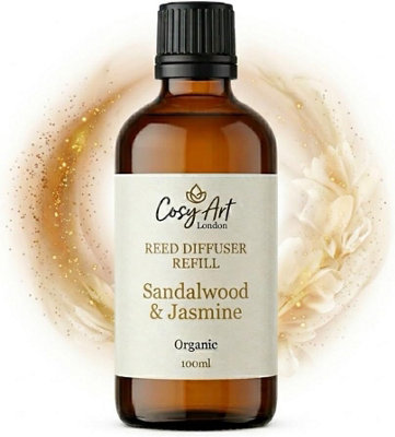 Cosy Art London Sandalwood & Jasmine Reed Diffuser Refill 100Ml