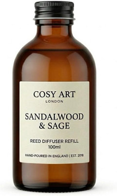 Cosy Art London Sandalwood And Sage Reed Diffuser Refill 100Ml