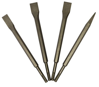 Excel Tools Excel Sds Plus Hammer Drill Chisel Set 4 Piece from B&Q