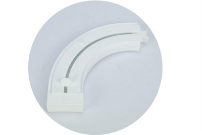 Curtain Pole Rail Track Pvc Single Corner Running2 Pcs WhiteAccessories For Curtain Rail Track from B&Q