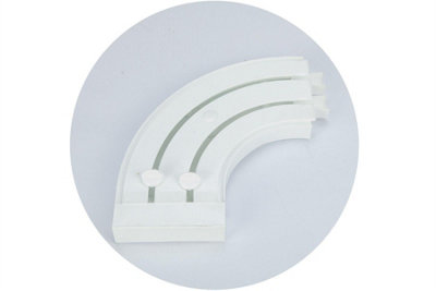 Curtain Pole Rail Track Pvc Double Corner Running2 Pcs WhiteAccessories For Curtain Rail Track from B&Q