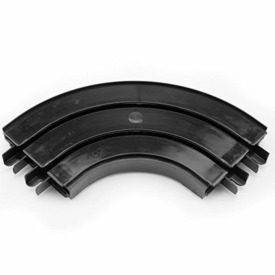 Curtain Pole Rail Track Pvc Double Corner Running2 Pcs BlackAccessories For Curtain Rail Track from B&Q