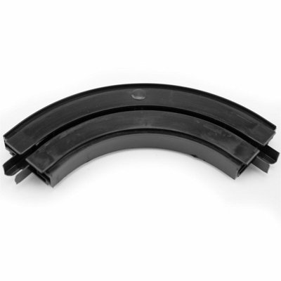Curtain Pole Rail Track Pvc Single Corner Running2 Pcs BlackAccessories For Curtain Rail Track from B&Q