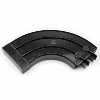 Curtain Pole Rail Track Pvc Double Corner End2 Pcs BlackAccessories For Curtain Rail Track from B&Q