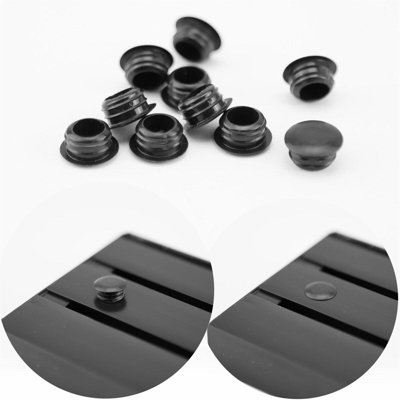 Curtain Pole Rail Track Pvc Plug10 Pcs BlackAccessories For Curtain Rail Track from B&Q