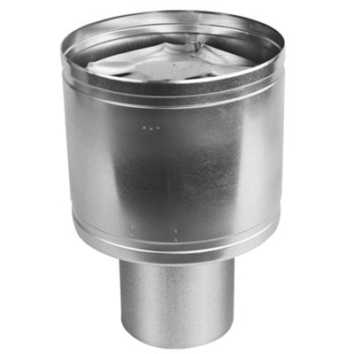 Chimney Cowl Ducting Pipe Cover Rain Protector Flue Liner Cap Duct Pot WoolperGalvanized160 mm (6.30") from B&Q