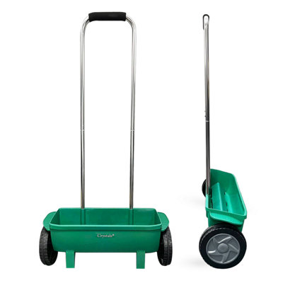 Crystals Garden Lawn 12L Soil Seed Salt Grit Fertiliser Spreading Grass Feed Spreader Diy