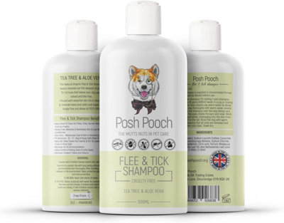 Posh Pooch Flea & Tick Shampoo For Dogs 500Ml Naturally Washes Out Harvest MitesTicksFleas & Insects Soothes & Prevents Further Bites from B&Q